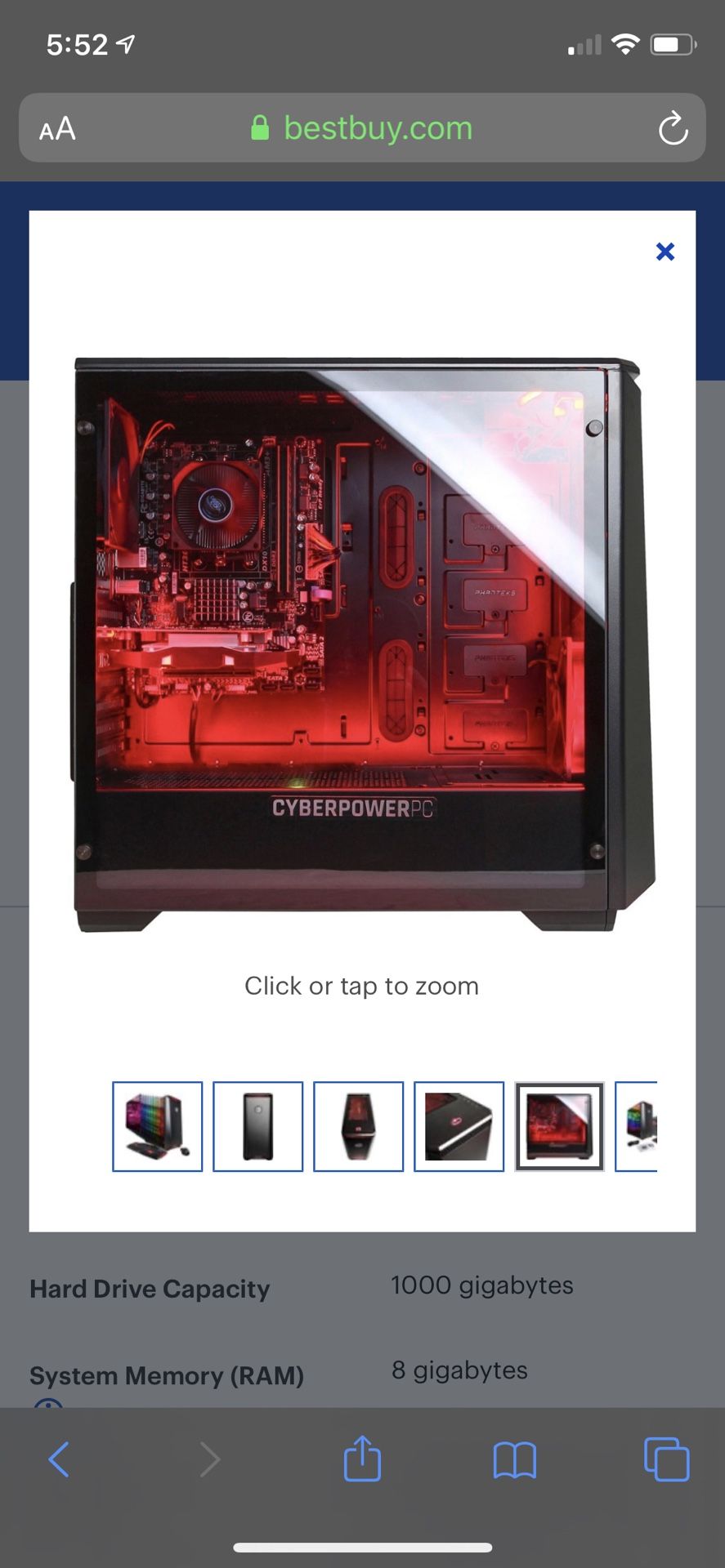 CyberPowerPC gaming computer