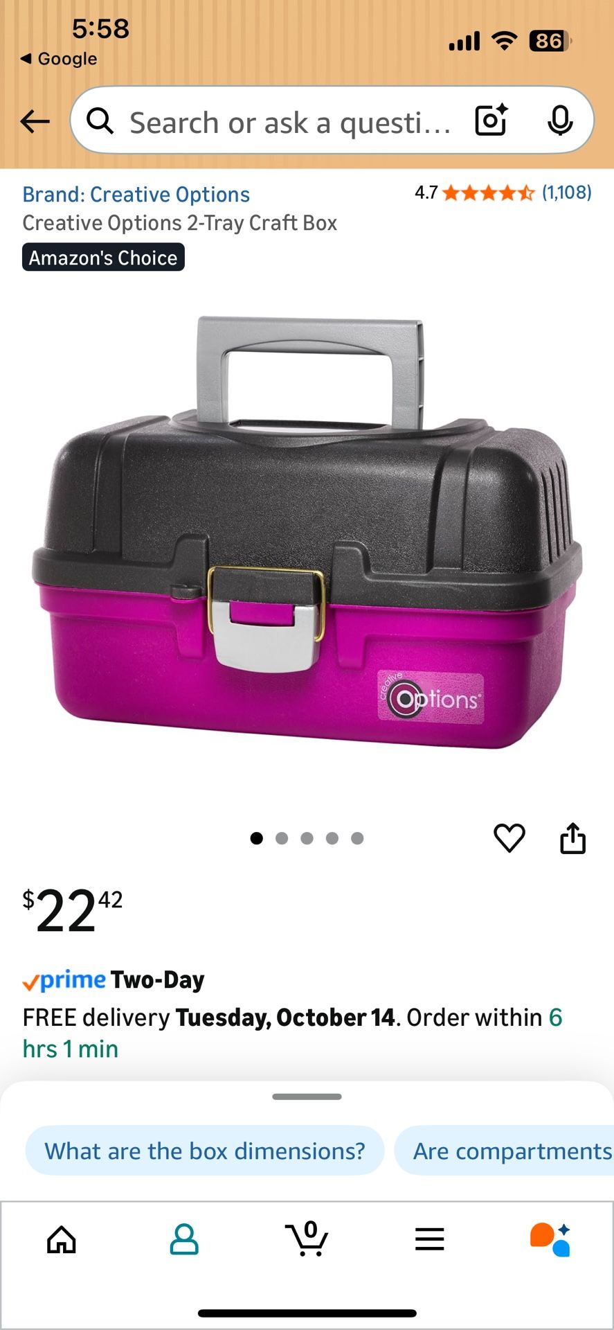 Two Tray Craft Box - Brand New