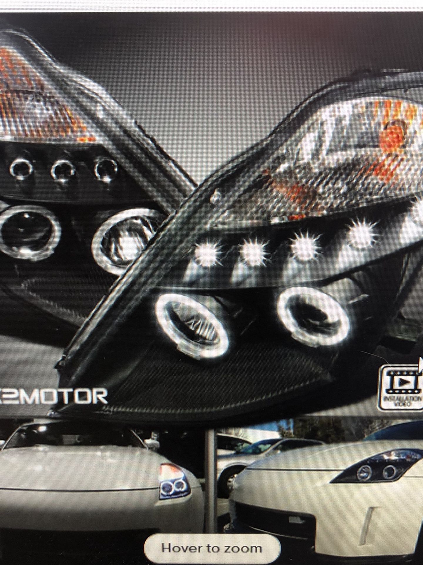  2003-2005 Nissan 350Z LED Strip Halo Projector Headlights 