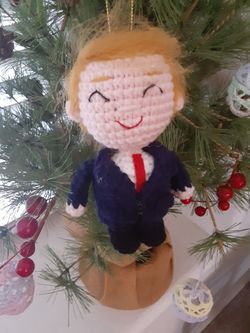 NEW CROCHET PRESIDENT TRUMP ORNAMENT