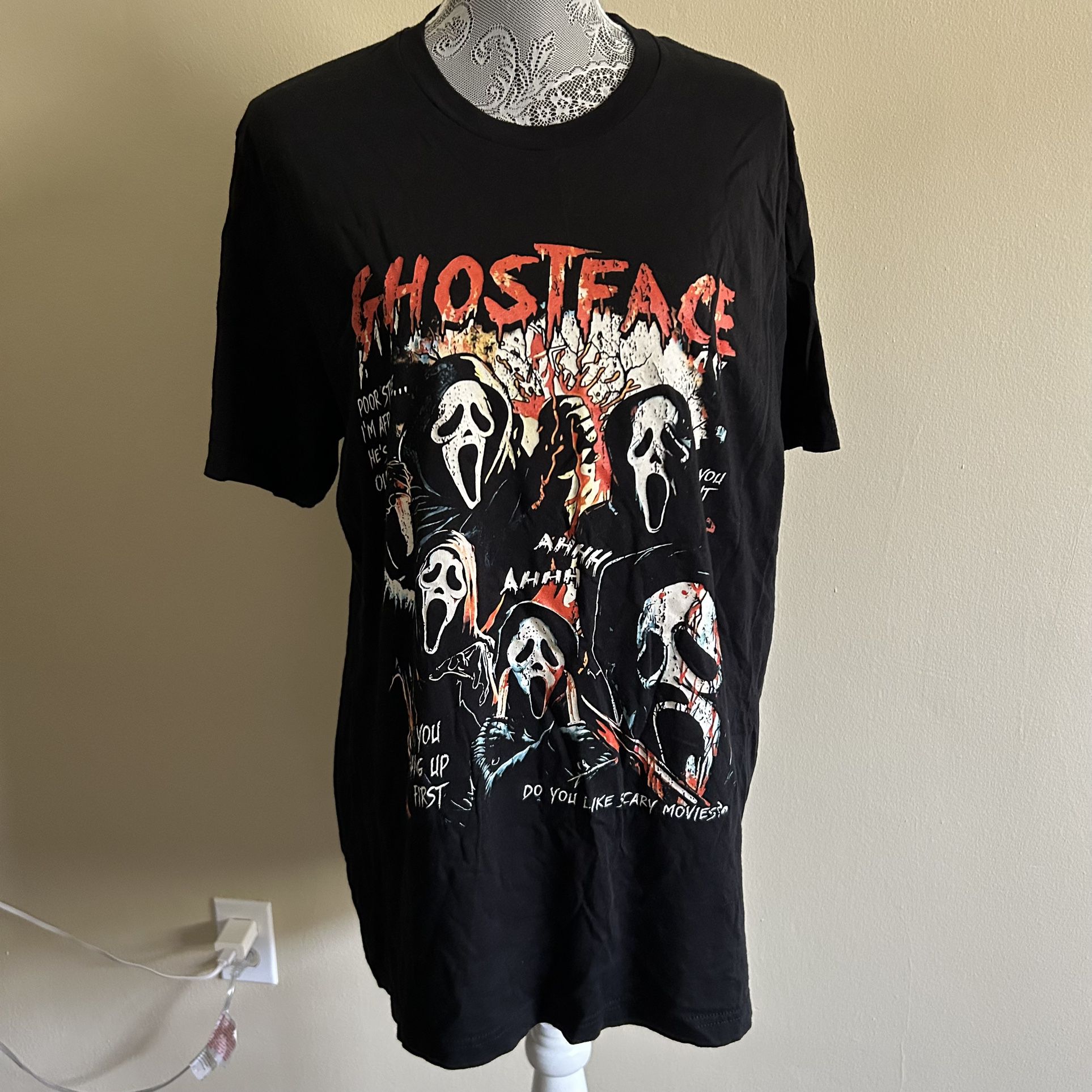 Scream Ghostface Halloween Unisex Size XL Tshirt