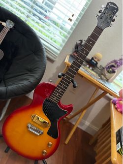 Epiphone Les Paul Jr Cherry Red Sunburst with P90 and wrap around tunamatic bridge