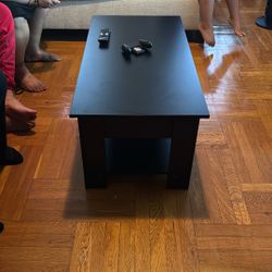 Black Coffee Table (table Top With Storage 