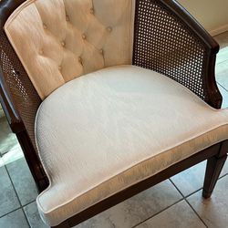 Cream Rattan Chair 
