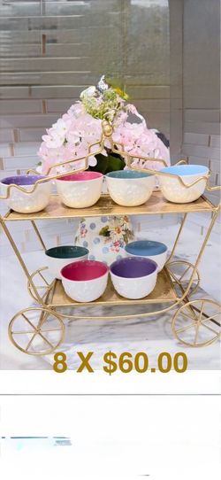 Preciosos mini bowls de media taza princess house set de 4