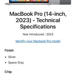 2024- M2 14 Macbook Pro - Pro Chip - 16G - 512 SSD