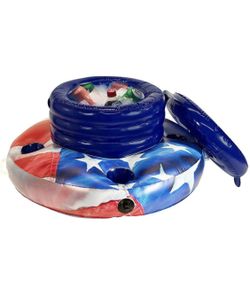 Floating Summer Pool Party Beer Cooler Stars and Stripes
