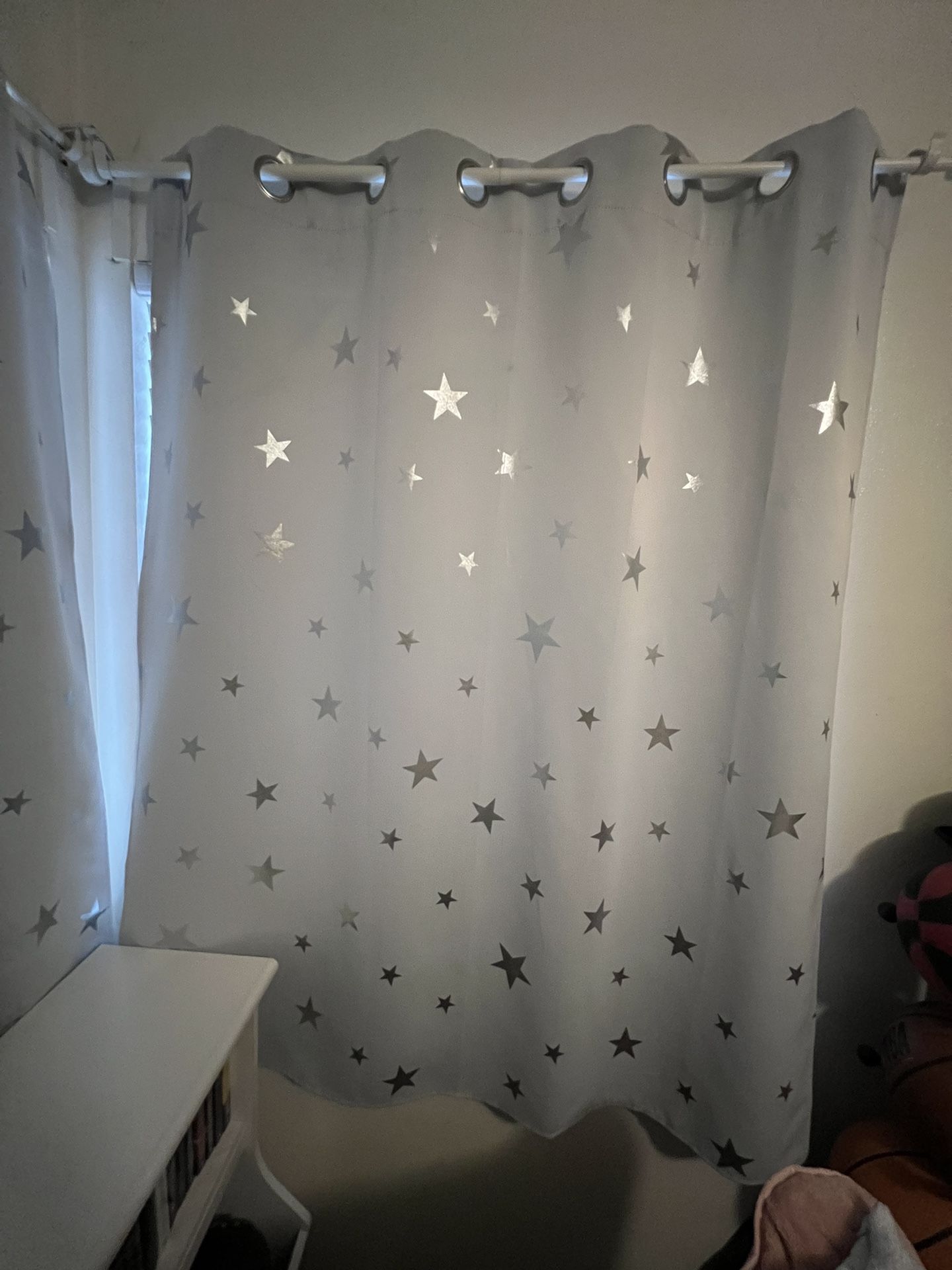 $10- Pair of Star Print Curtains