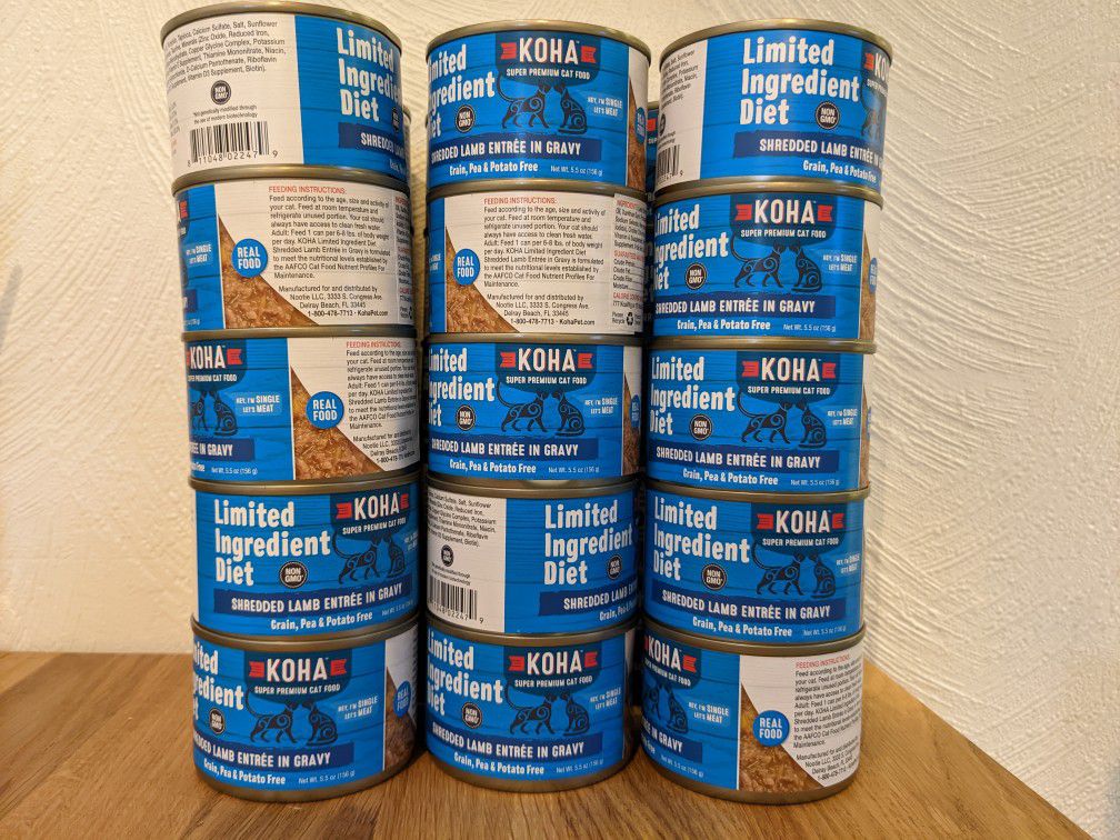 Koha LID Shredded Lamb canned cat food