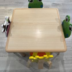 Kids Table and 4 Animal Chairs 