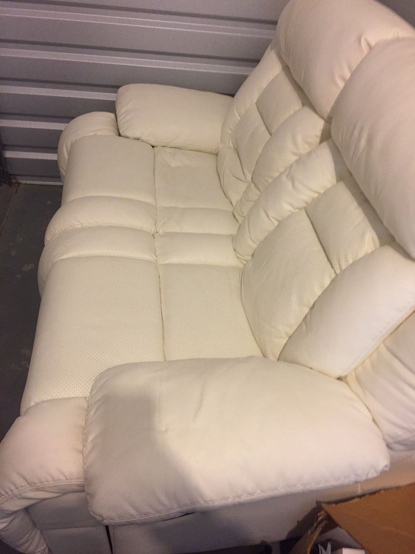 White leather reclining couch -Only $150!