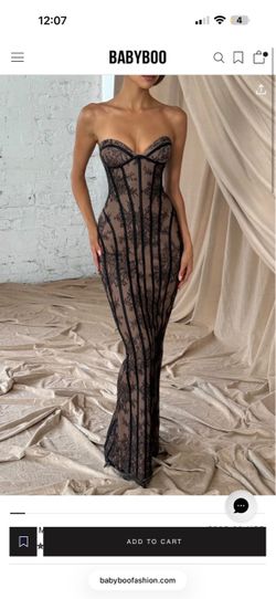 Baby Boo Black Lace Strapless Corset Dress