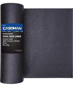 Professional Tool Box Liner and Drawer Liner 16 inch x 16 feet,Easy Cut Non-Slip Black