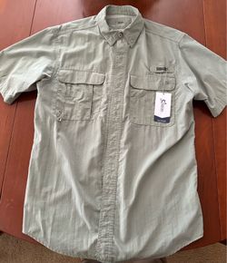 Bass Pro Worldwide Sportsman Seagrass Color shirt (Size M)