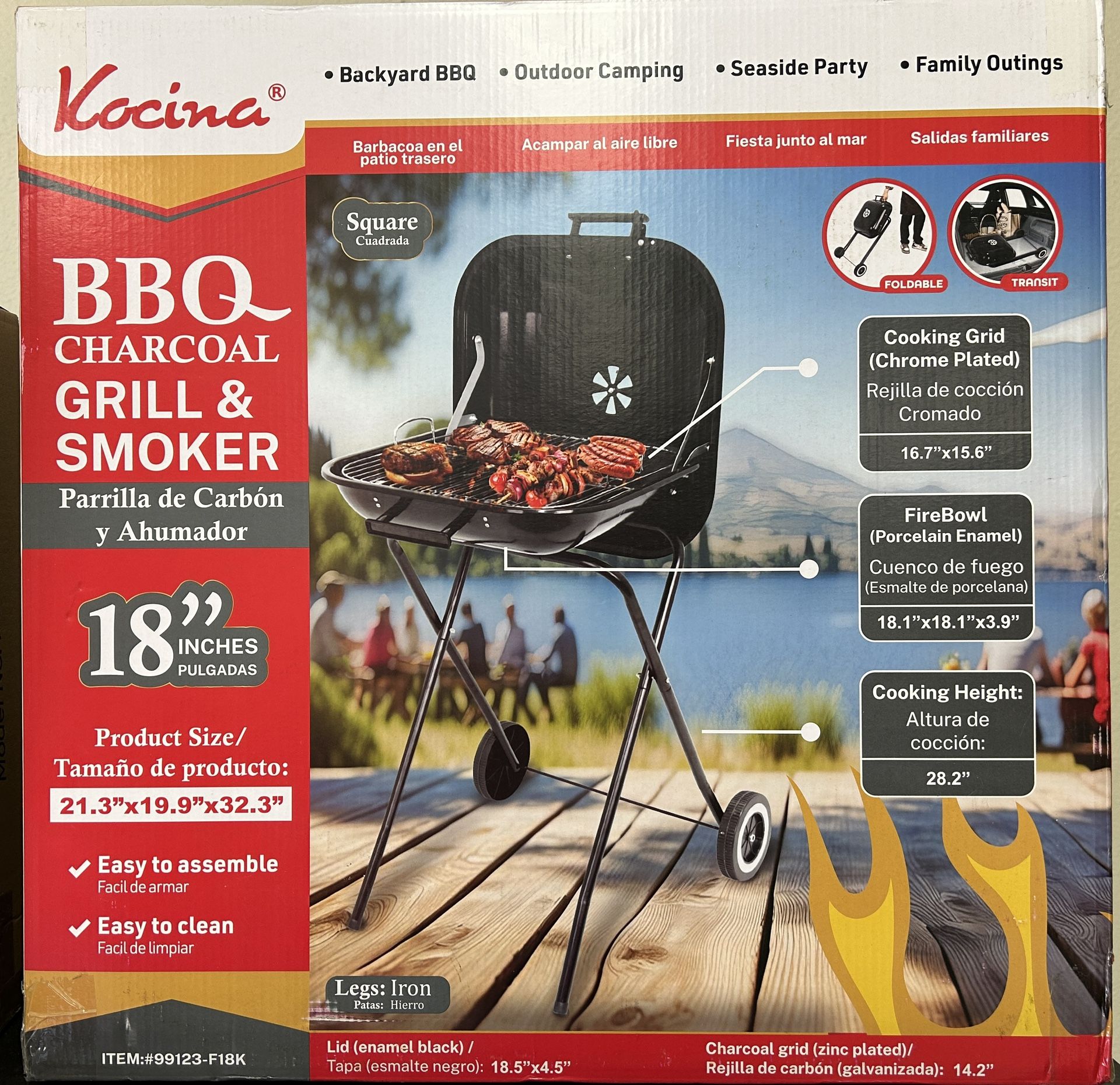 BBQ charcoal grill And smoker