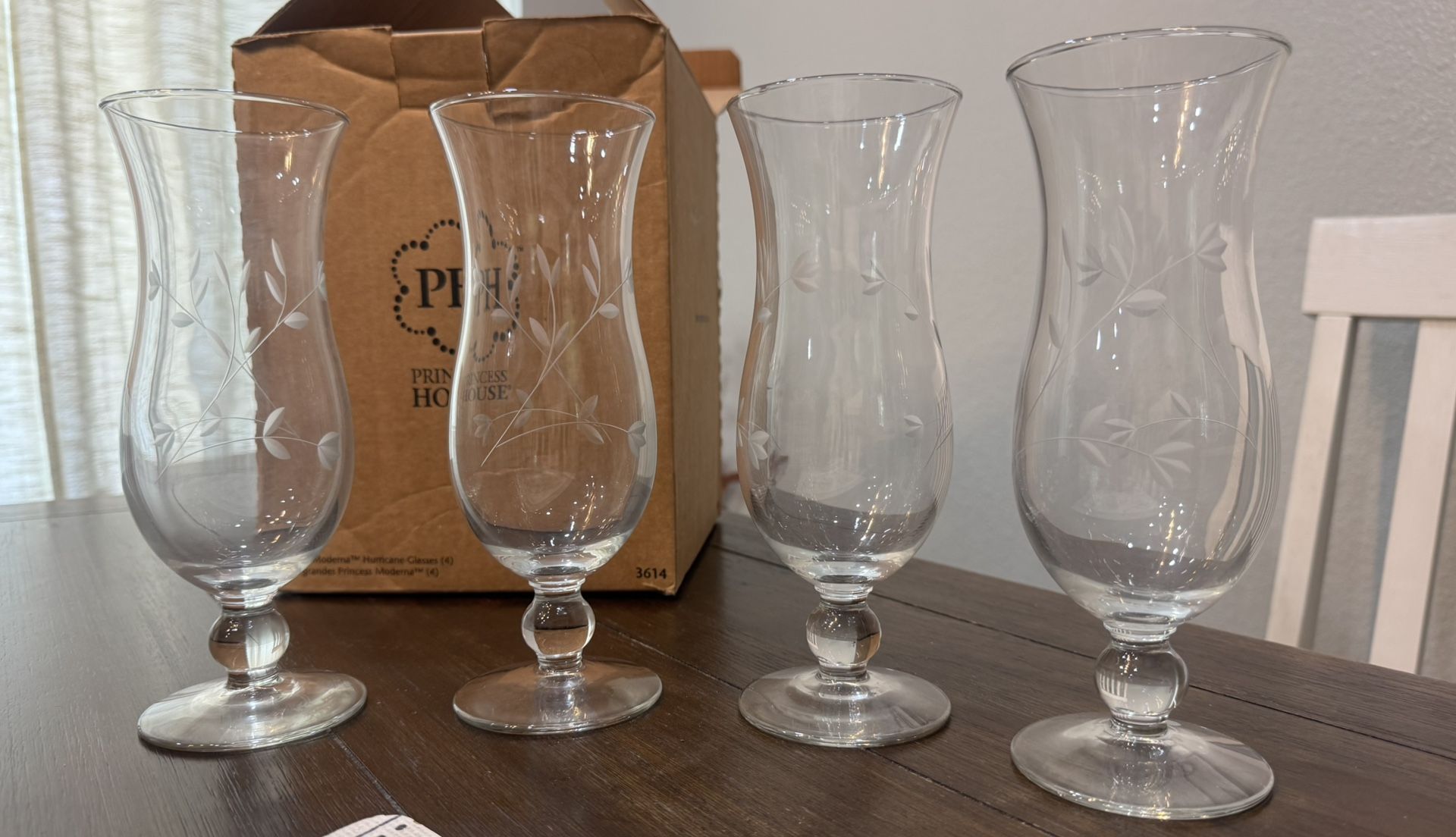 Princess House Hurricane Glass Cups