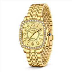 Invicta Women's Gold Barrel Watch 31mm - Diamond Bezel, Water-Resistant, 69355