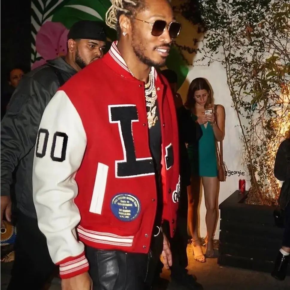 Louis Vuitton X Virgil Abloh “MLK Dreaming” Red Varsity Letterman Jacket - $850