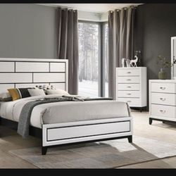 Brand New 4pc Akerson Queen Bedroom Set 