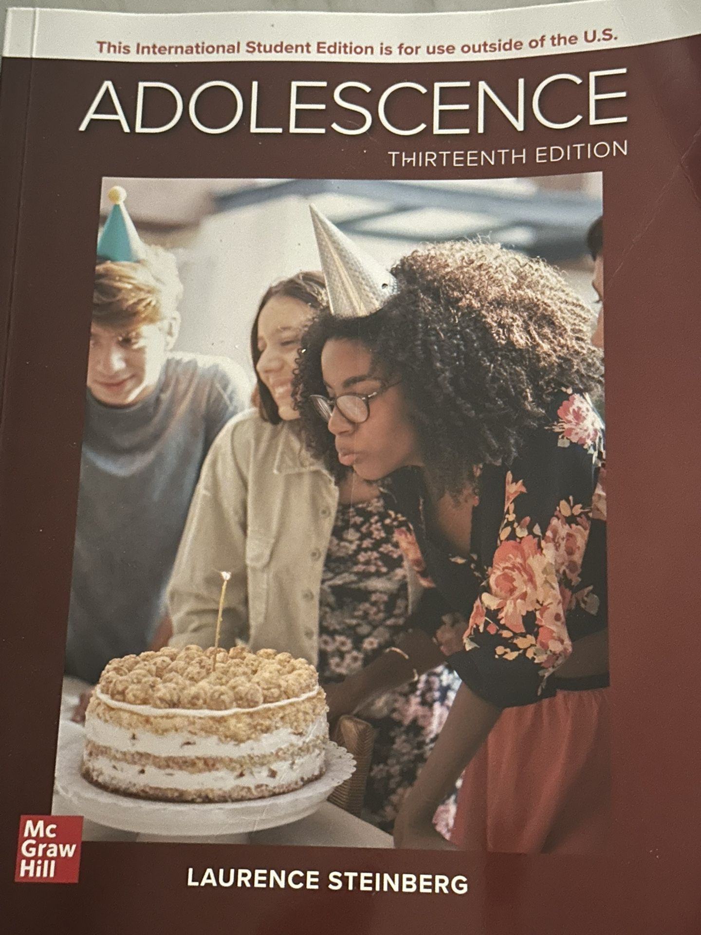 TEXT: Steinberg, L. (2022). Adolescence, (13th ed.). New York: McGraw- Hill, Inc. (ISBN-10. 195 / ISBN-13. 978-197)