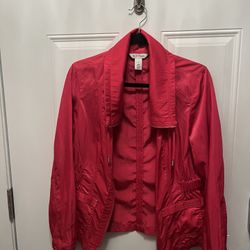 White House Black Market, lightweight, red jacket