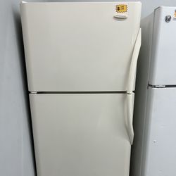 FRIGIDAIRE 30” BEIGE TOP AND BOTTOM REFRIGERATOR 
