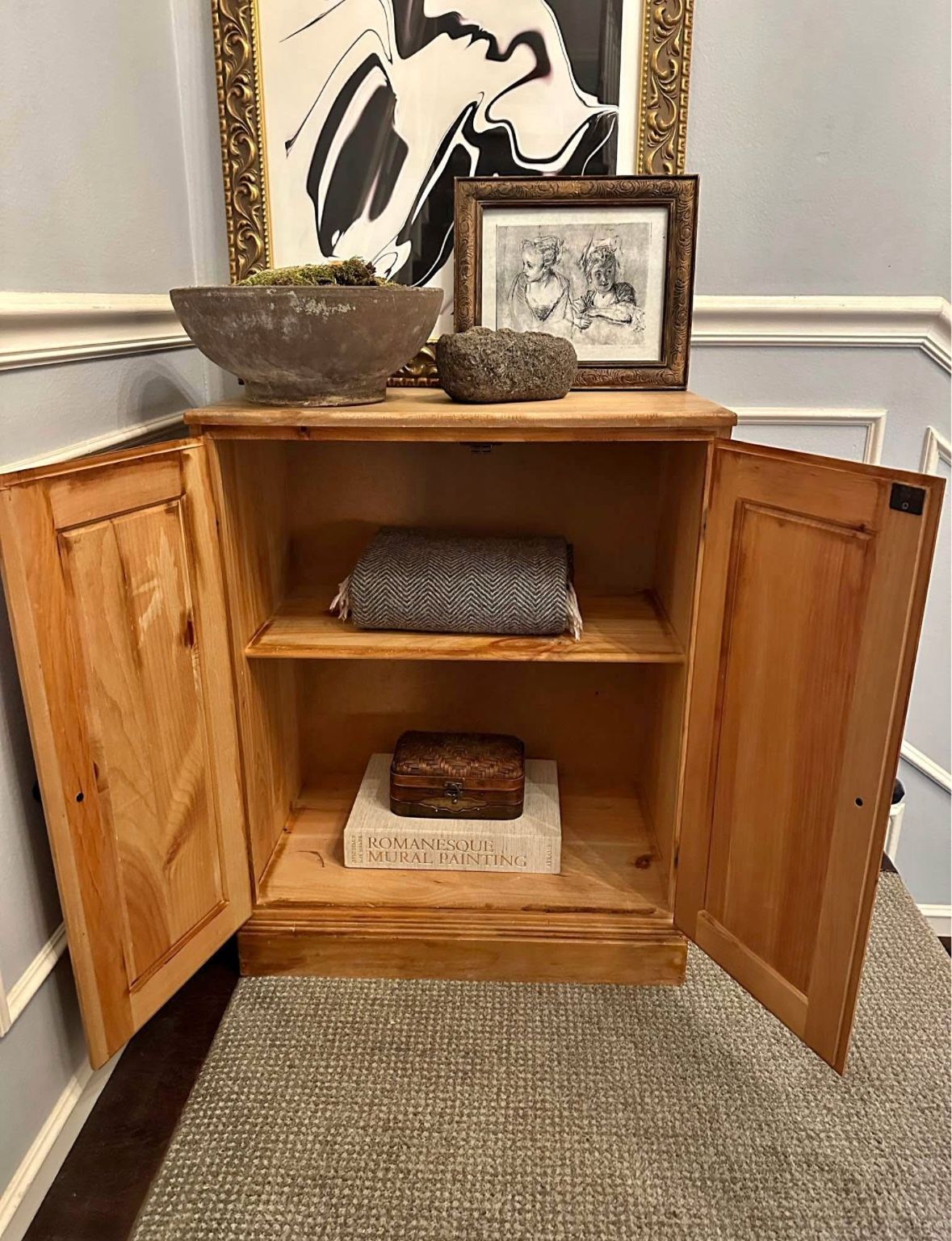Rustic pine cabinet