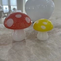 Colorful Mushroom Figurines 