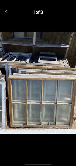 Antique Window Beautiful 49” X 40” Each 50.00