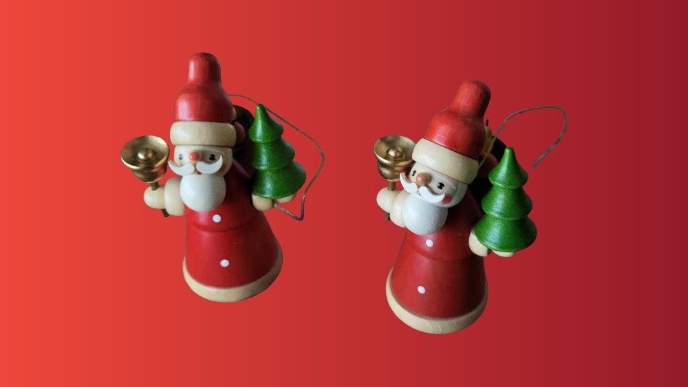 Santa with fruit basket ( Colorful )