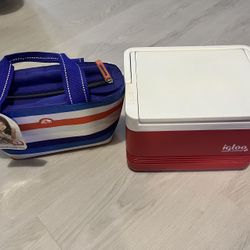 Lot Of 2 Coolers Bag Igloo Drinks Storage Box Camping BBQ Travel