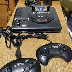 Sega Genesis Model 1 Console Bundle Tested 2 OEM Controllers - Sonic
