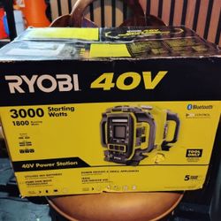 RYOBI 40V 1800-Watt Portable Battery Power Station Inverter