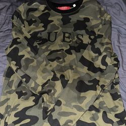 Long Sleeve Camo Guess Shirt