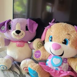 Two Interactive Education Plush TOYS 