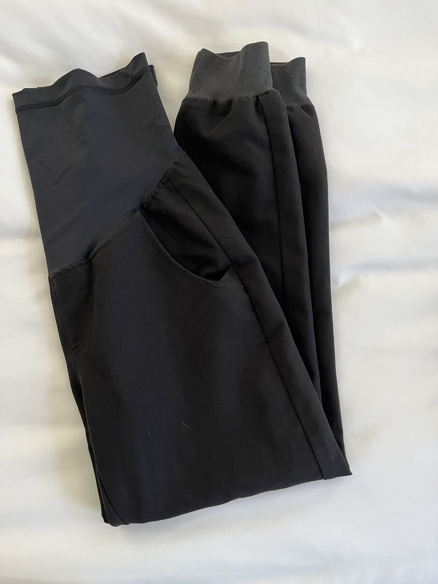 Figs Zamora Jogger Maternity Scrub Pant In Black Xs Petite