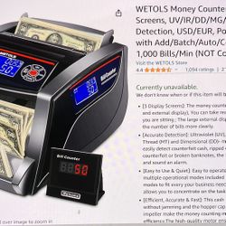 Bill Counter Machine Maquina Para Contar Dinero