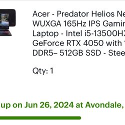 Acer Predator Helios 16 + 2tb Upgrade Storage 