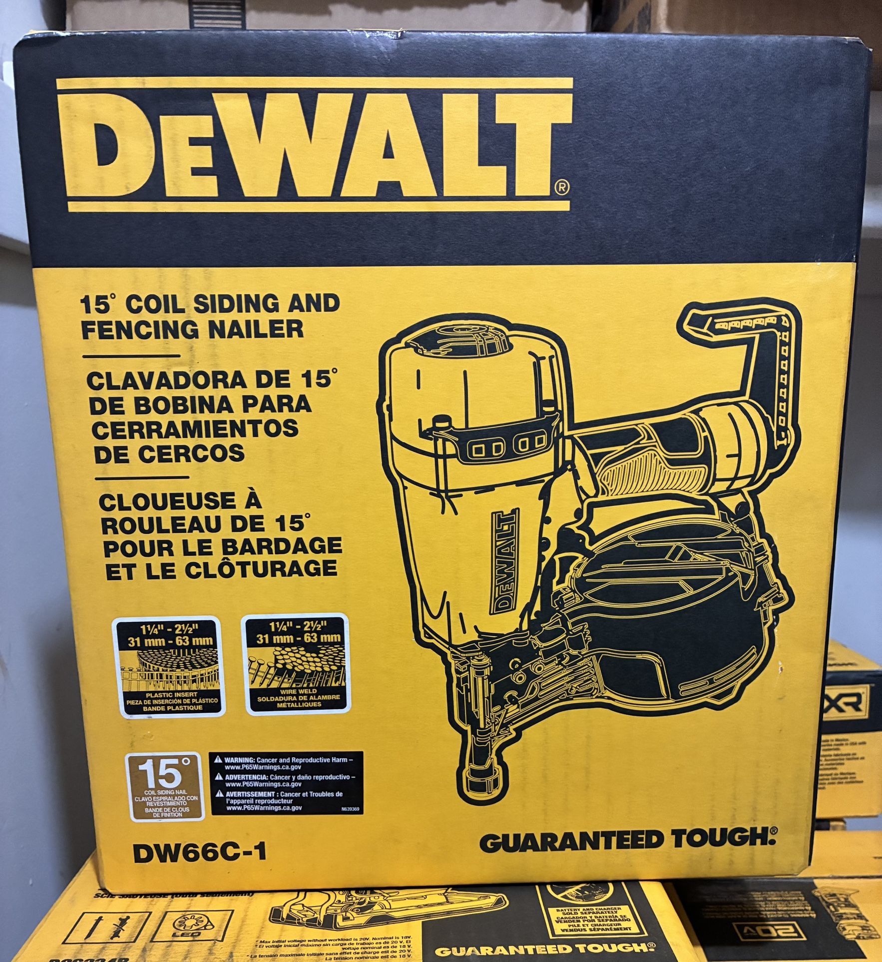 Dewalt 15” Coil And Fencing Nailer 