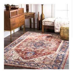 NuLOOM  9 x 12 rust traditional Persian medallion area rug