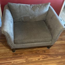 Grey Oversized Chair 