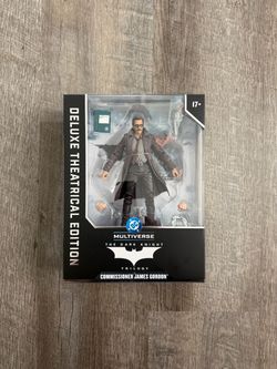 In Hand, Brand New, Never Opened Mcfarlane Toys - DC Multiverse - The Dark Knight Trilogy - Commissioner Gordan - 6” inch Figure - Deluxe Theatrical E