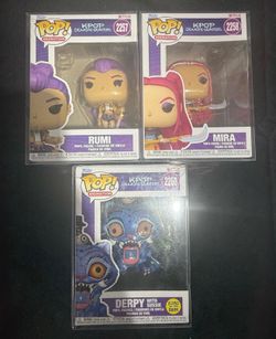 Funko Pop! Anime Lot  K-Pop Demon Hunters Rumi Mira Derpy w/ Sussie GITD