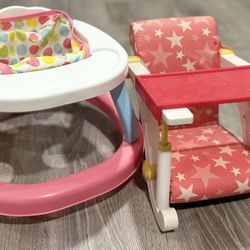 Baby Walker And High chair 