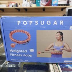 Popsugar Weighted Fitness Hoop Adjustable One Hoop + Weight Attachment 