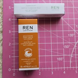 2pc REN CLEAN SKINCARE LOT (EYE CREAM & GENTLE FACIAL CLEANSING MILK)
