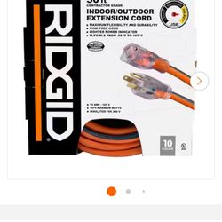 Extension Cord. Rigid 50’ X 10 GUAGE  Heavy Duty