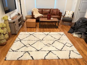 5x7 Fuzzy Woven Area Rug