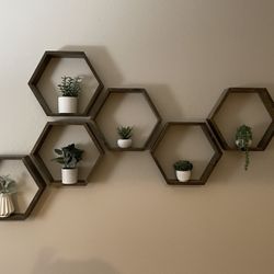 Boho Farmhouse Hexagon shelves