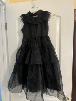 Black Tiered Organza Formal Dress girls 7